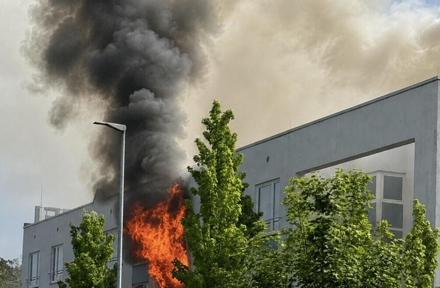 Erneuter Brand am ehemaligen Allee-Hotel in Bensheim